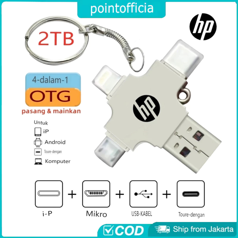 Jual HP 2TB 4-in-1 Flash Drive USB 3.0 Memory Stick OTG Kecepatan Cepat ...