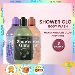 Madame Gie Shower Glow BUNDLE ( ISI 2 PCS)  - Hypoallergenic Sabun Mandi - shower scrub - Shower Gel