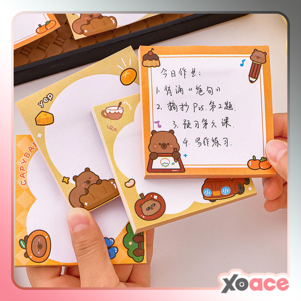 Jual Sticky Notes 50 Lembar Persegi Capybara Lucu Catatan Tempel ...