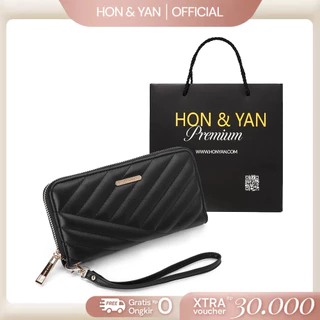 [GRATIS BOX] HONYAN Dompet Wanita Panjang Cewek Original JJ Long Wallet Dompet Uang Kapasitas Besar