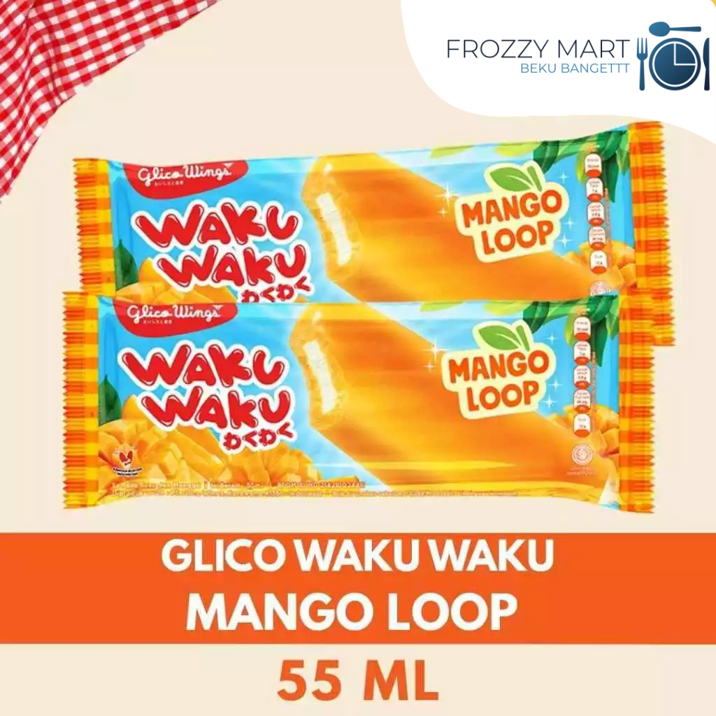Jual Glico Waku Waku Ice Cream – Mango Loop, Mango Grape, Lychee Melon ...