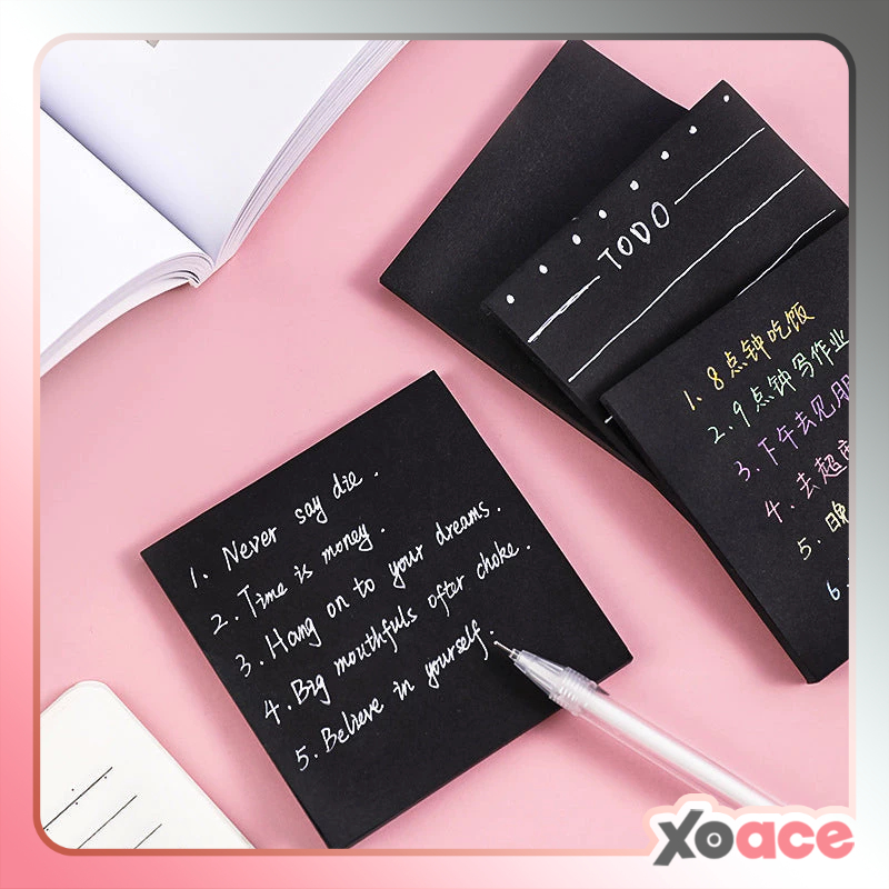 Jual Black Sticky Notes Hitam Polos Catatan Memo Kecil DCA1970 | Shopee ...