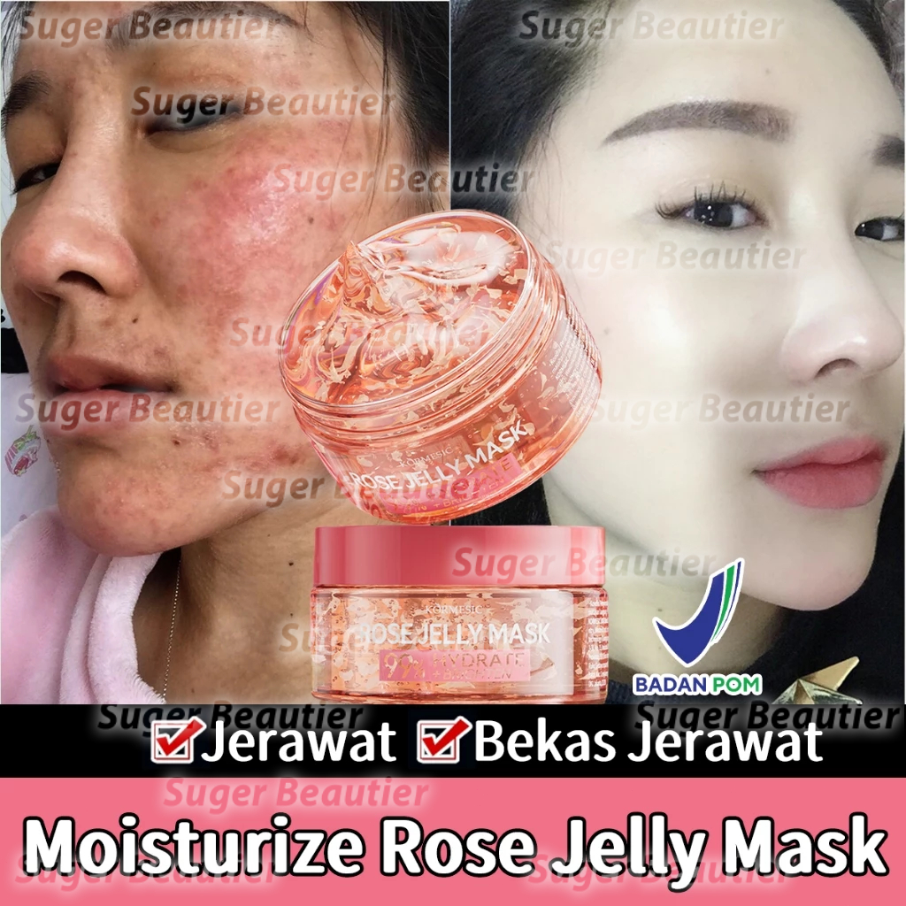 Jual Moisturize Rose Jelly Face Mask BPOM Masker Pelembab Wajah Kulit ...