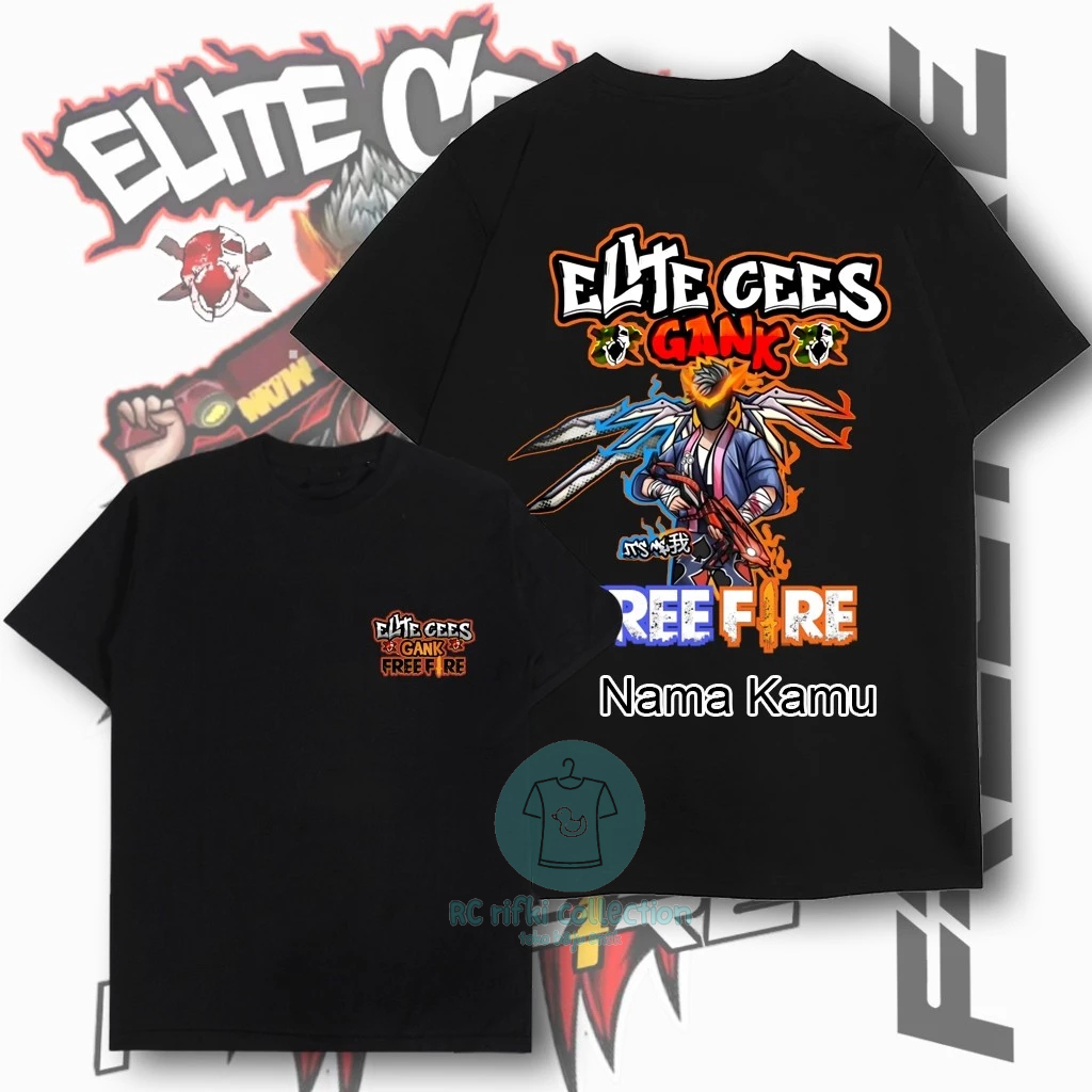 Jual Kaos Anak Laki-laki Free Fire FF Elite Cees | Bahan Adem & Lembut ...