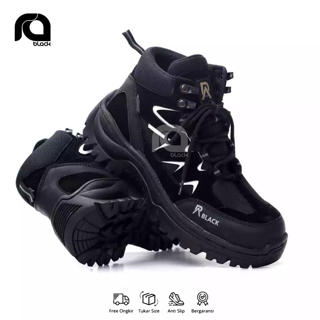 Jual RA BLACK - Sepatu Gunung Proyek Outdoor & Touring - Anti Air ...