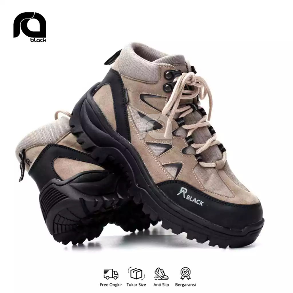 Jual RA - BLACK Sepatu Proyek Outdoor & Hiking Touring Pria - Desain ...