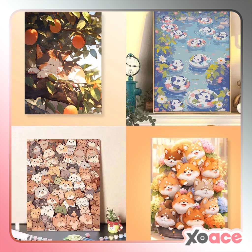 Jual 30x40 FRAMED DIY Paint By Number Kit Digital Painting By Numbers ...