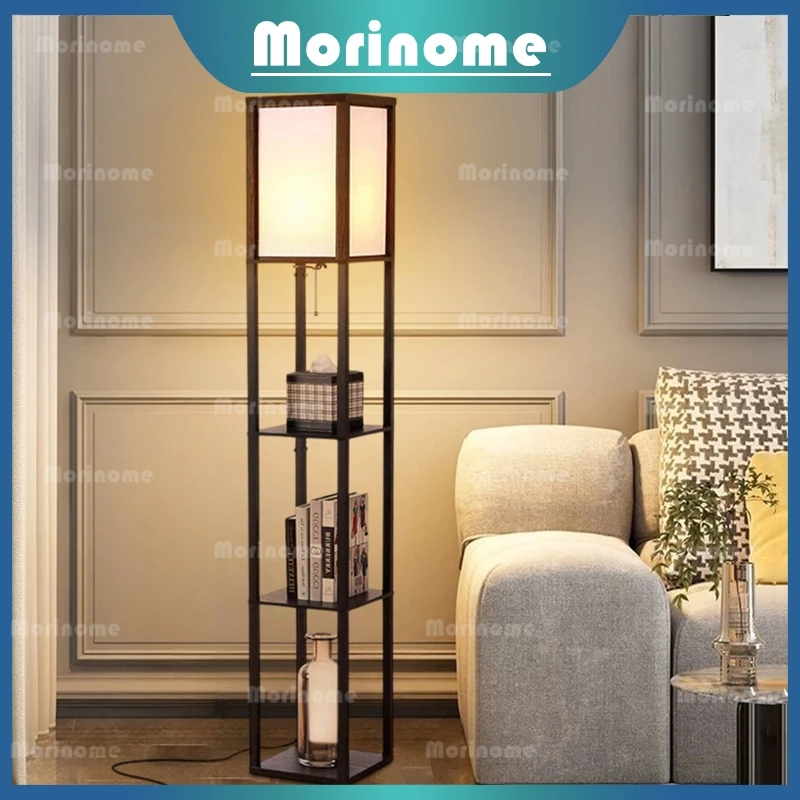 Jual Floor Lamp Shelf Rack Lampu Lantai Rak Ruang Tamu Minimalis Nordic