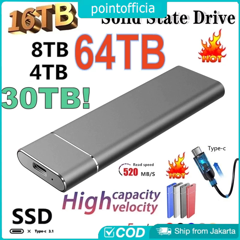 Jual 【COD】SSD Laptop Portable SSD External SSD Eksternal 2TB SSD ...