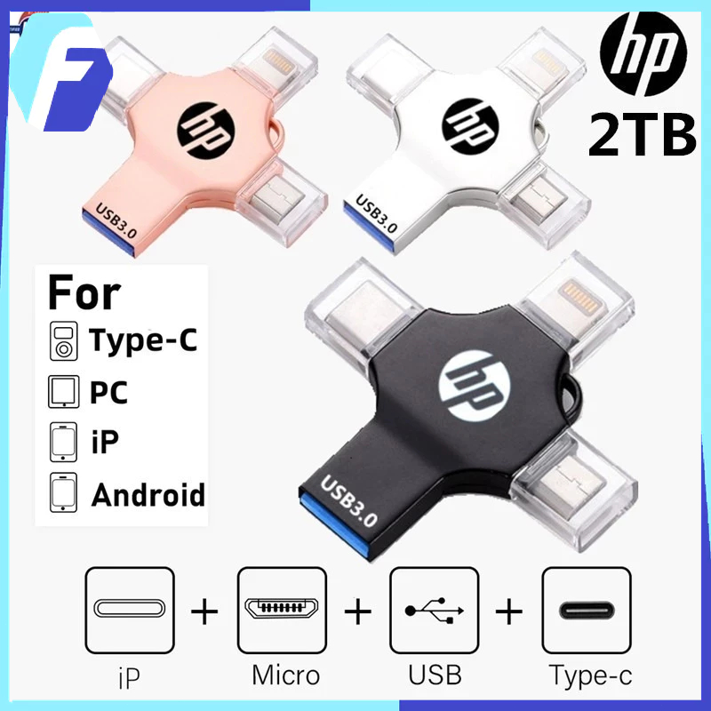Jual Flashdisk 2TB 512GB 128GB 64GB 32GB OTG 4 IN 1 for iphone 6/15 USB ...