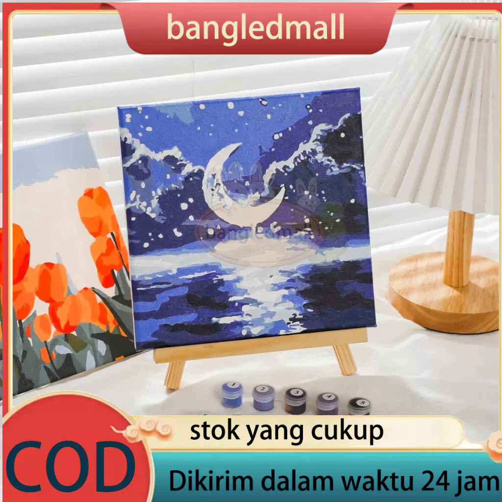 Jual Paint By Number 20x20cm View Series DIY Painting Kit Mewarnai ...