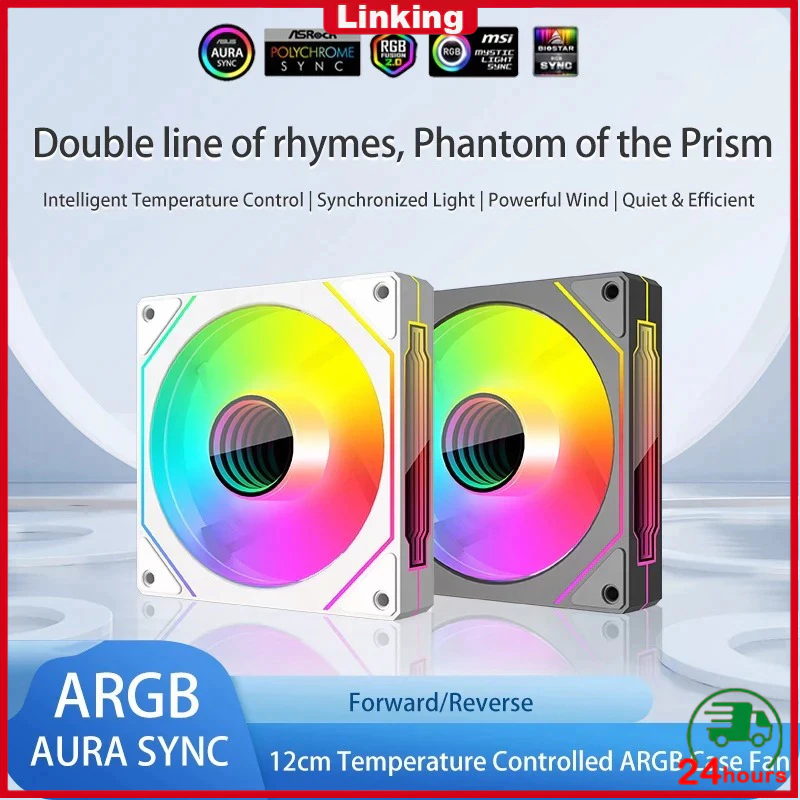 Jual COD FAN CASING ARGB PRISM 5 PRO WHITE & BLACK 4Pro Fan ARGB 12cm ...
