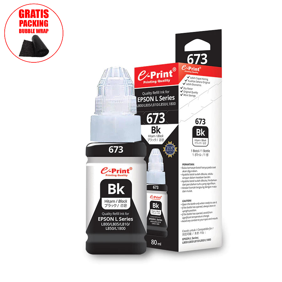 Jual E-PRINT REFILL EPSON 673 BLACK 80 ML | Shopee Indonesia
