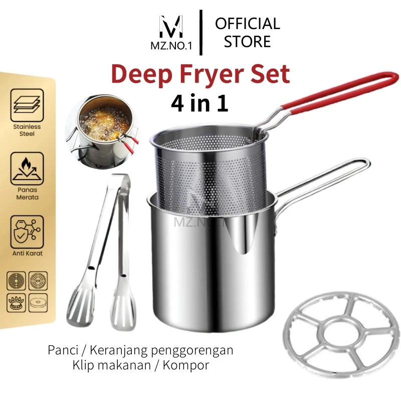 Jual 【COD】4 in 1 Multi Deep Fryer Set / Panci Multifungsi ...
