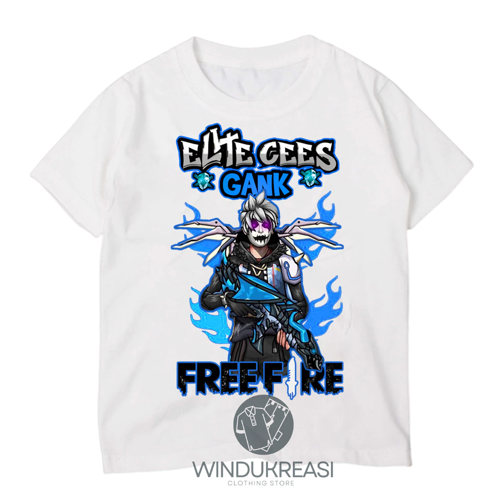Jual Baju Kaos Free Fireee Freefire Efef Elite Cees Anak Laki-Laki 4-12 ...