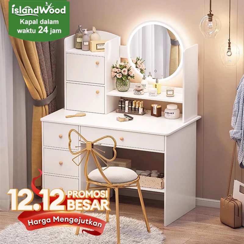 Jual Meja Rias Modern Meja Rias Dengan Cermin Meja Rias Aesthetic Meja ...