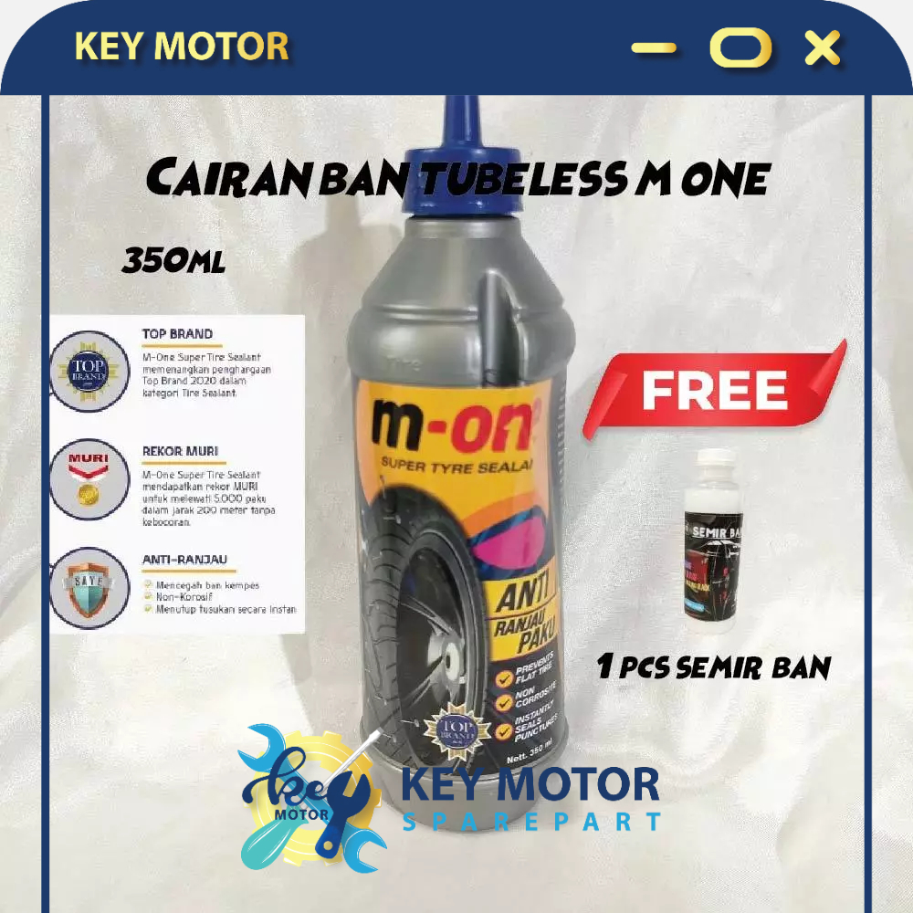 Jual ( FREE SEMIR BAN ) M-ONE Cairan Ban Tubeless Anti Ban Bocor Ranjau ...