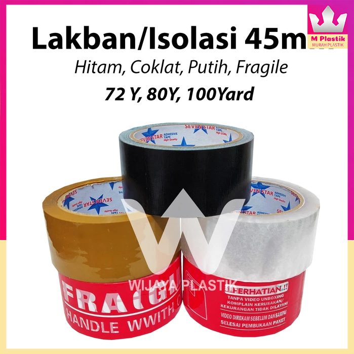 Jual Aneka Isolasi/Lakban Besar (Hitam/Coklat/Bening/Fragile) --- 72 80 ...