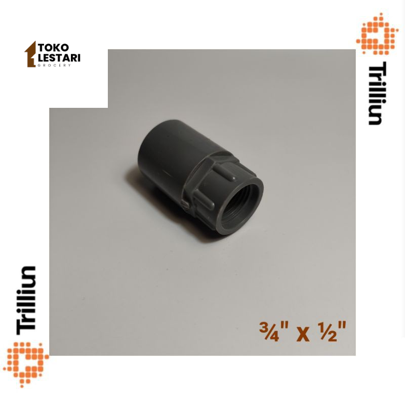 Jual Verloop Drat 3/4 x 1/2 inchi - Socket Overloop opersock Perlop ...