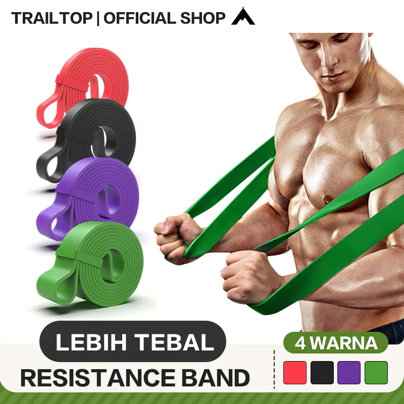 [READY] TrailTop Resistance Bands 15-125LBS Alat Fitness Olahraga Gym Alat Yoga Fitness