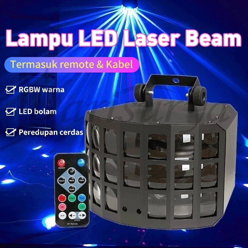 Jual Lampu Panggung Laser Beam LED LED Laser Light RGB DMX Remot ...