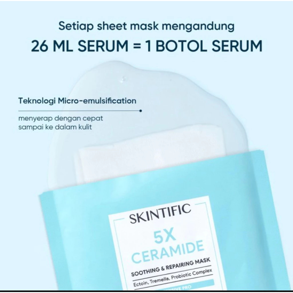 Jual Skintific Shooting & Repairing Mask Sachet (Masker Tissue ...
