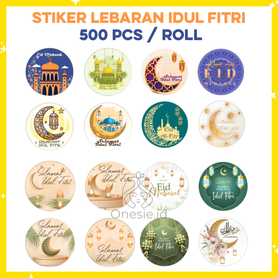 Jual Stiker Lebaran Idul Fitri 500 Pcs Ramadan Haji Umroh Sticker ...