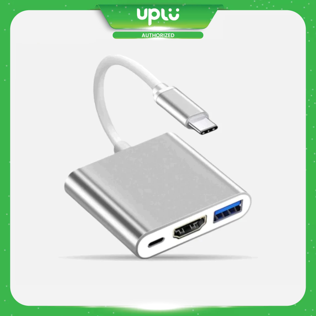 Jual Uplu Authorized HUB Adapter 3 in 1 USB Type C to HDMI 4K 30Hz UHD ...