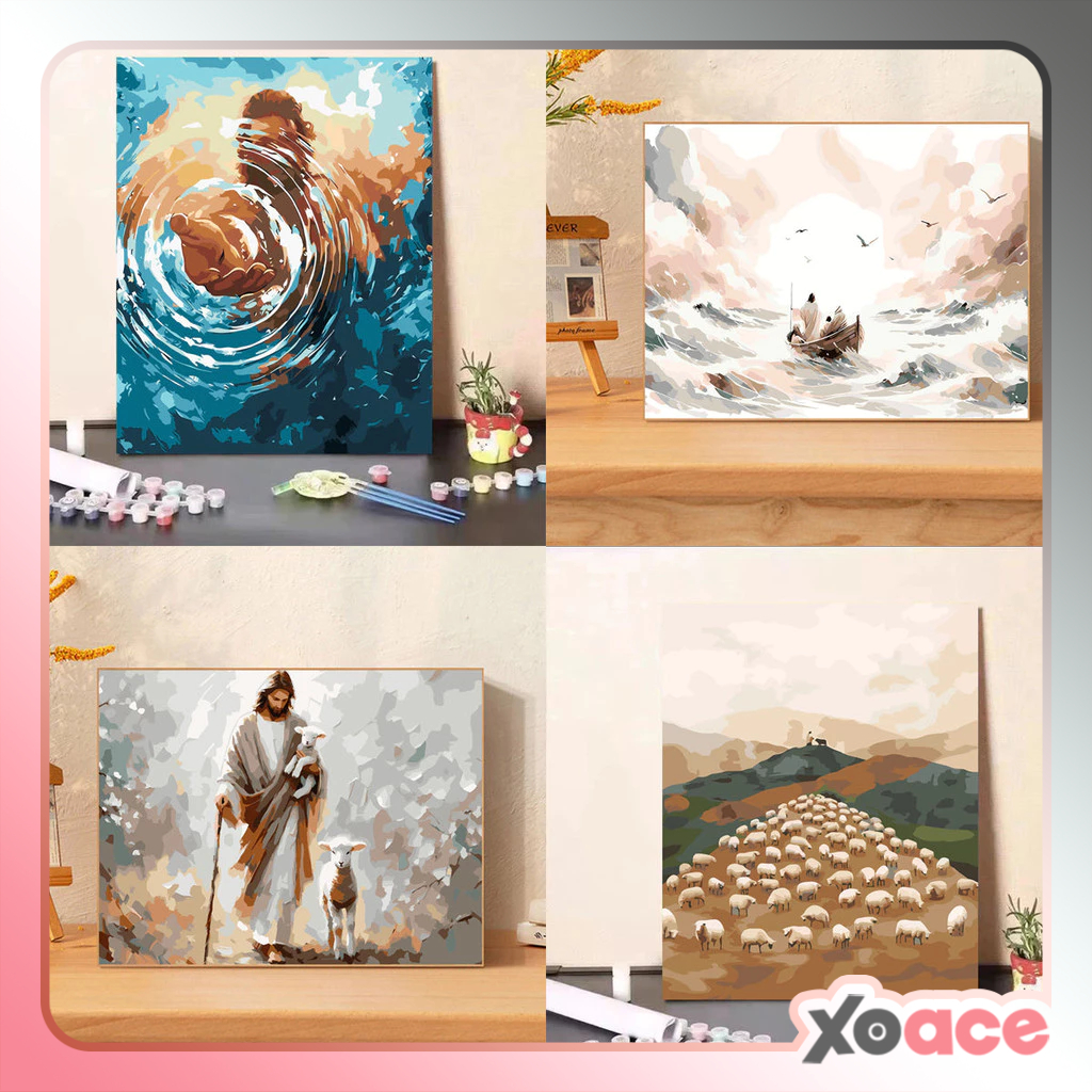Jual 30x40 FRAMED DIY Paint By Number Kit Digital Painting By Numbers ...