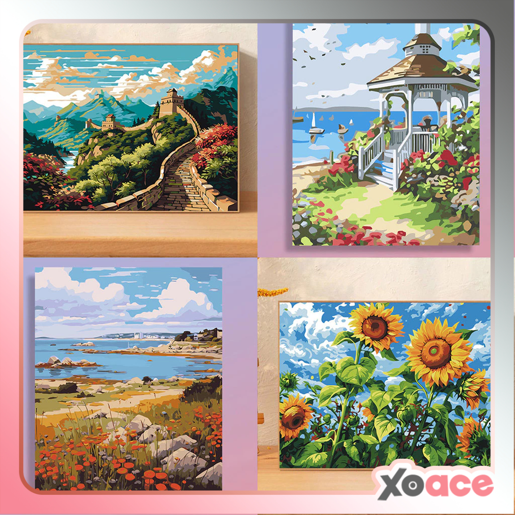Jual 30x40 FRAMED DIY Paint By Number Kit Digital Painting By Numbers ...