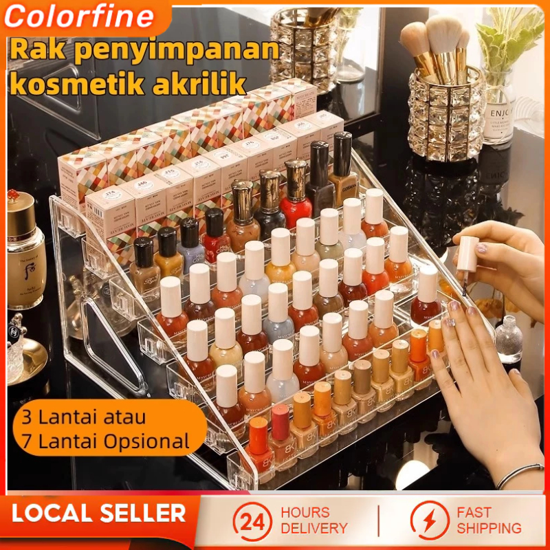 Jual Rak Akrilik 3 lapis/7 lapis , Rak Kosmetik Jala Akrilik / Rak ...