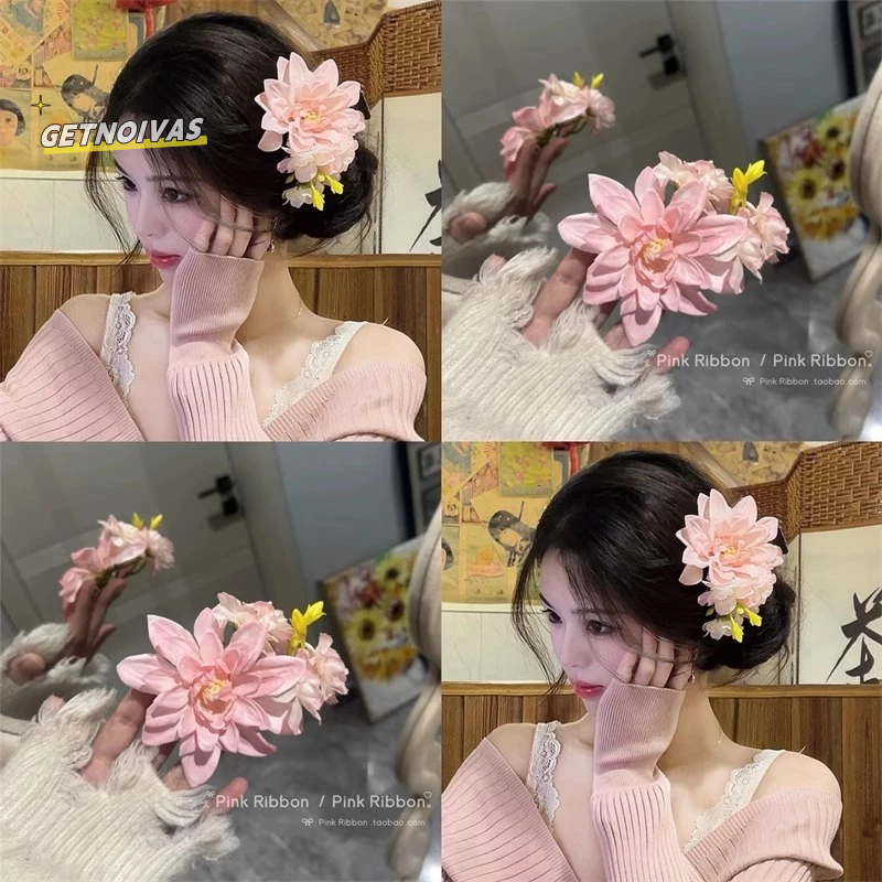 Jual Jepit Rambut Bunga Pink Lembut New Chinese Style - Aksesori ...
