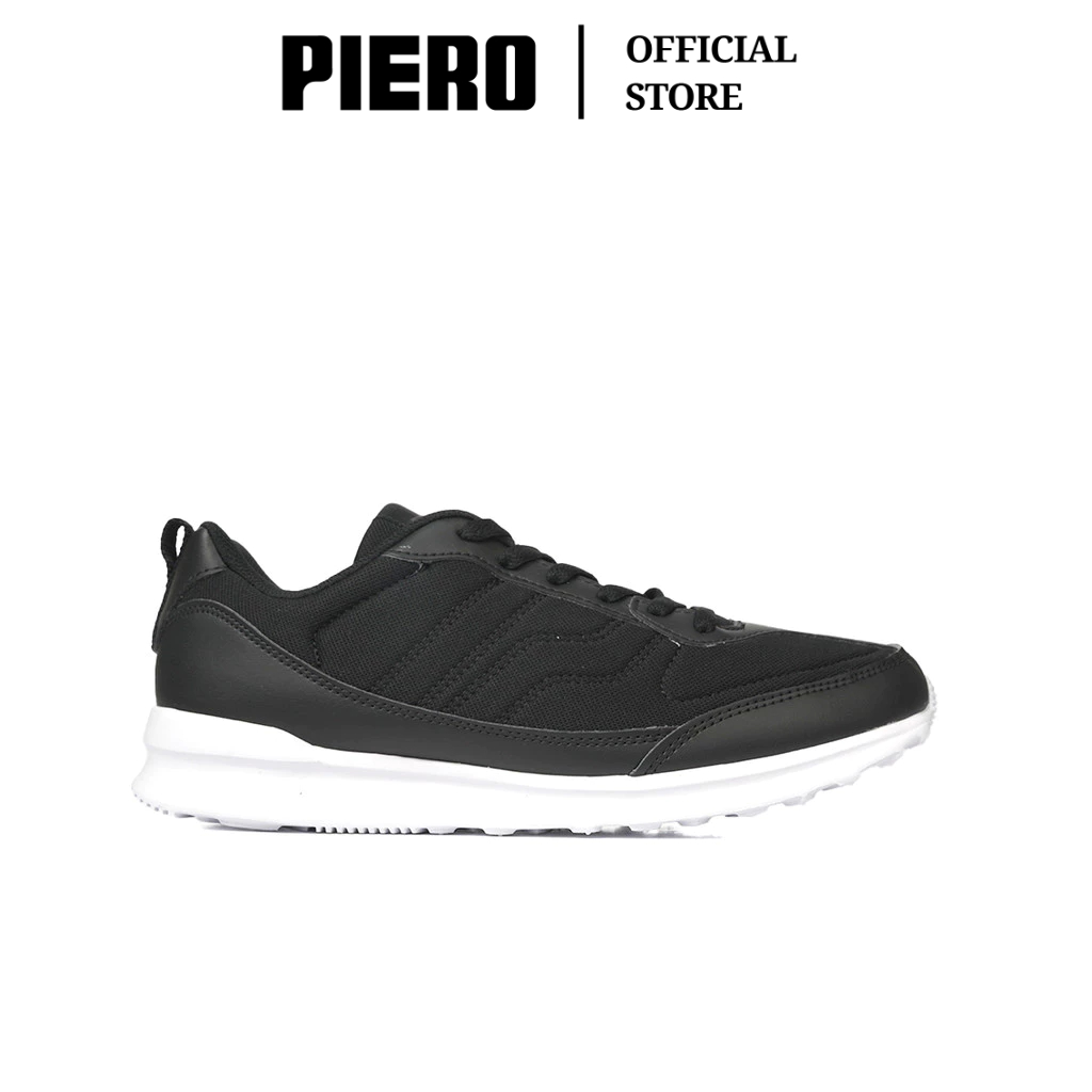 Jual PIERO SEPATU SNEAKERS PRIA JOGGER STRIDE BLACK/BLACK/WHITE ...