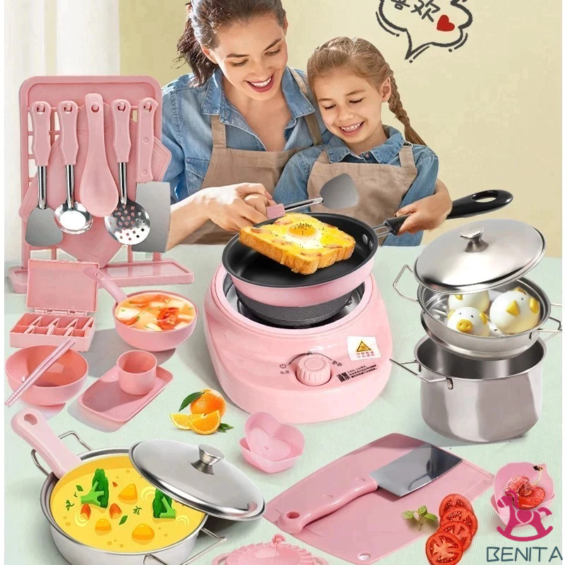 【ready cod】45/32/24/11 pcs set dapur mini mainan masak pura-pura anak-anak mainan rumah