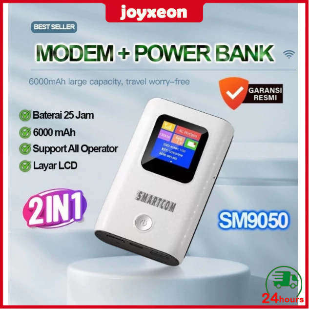 【COD】Modem Wifi 4G LTE with Power Bank SM9050 PRO 6000mAh Garansi Resmi