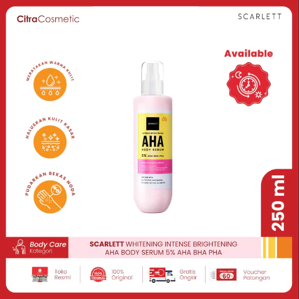 Jual ️CitraCosmetic ️ Scarlett Whitening Intense Brightening AHA Body ...