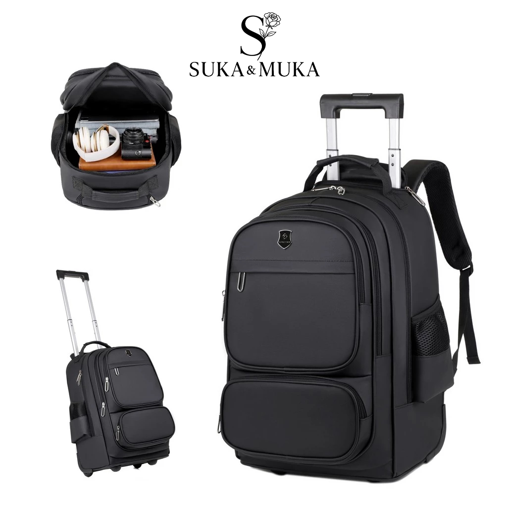 Jual Tas bepergian Travel bag -Tas Pria Ransel Troli Import 4 Roda ...