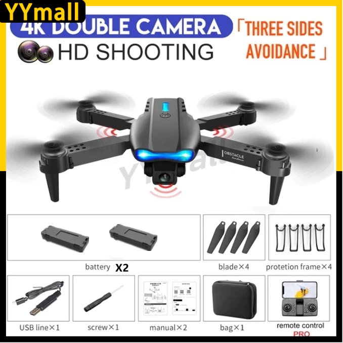 Jual Drone E99 Pro Dengan Dual Kamera HD Drone WiFi FPV Kamera Drone 4K ...