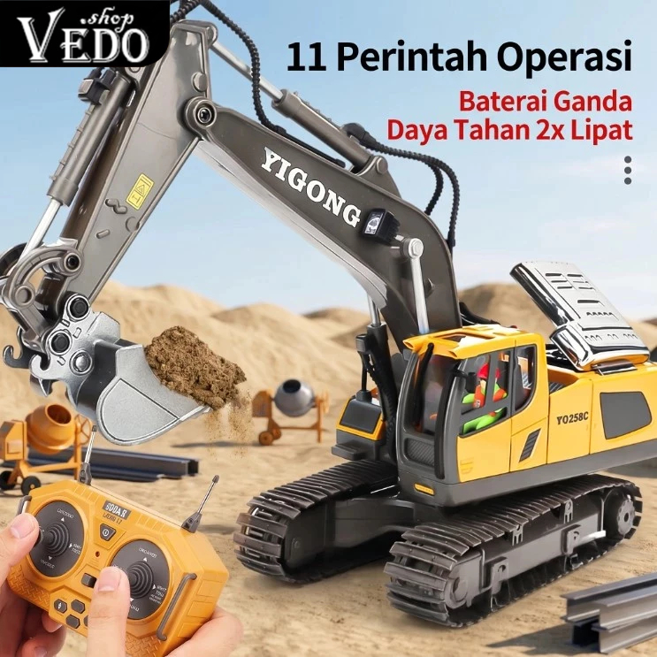 Jual Mainan RC Excavator 11CH Remote Control Excavator YIGONG 2.4GHZ ...