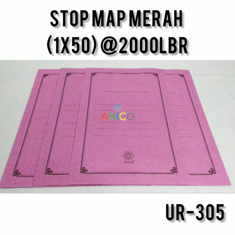 Jual STOPMAP / STOFMAP / MAP KERTAS WARNA MERAH | Shopee Indonesia