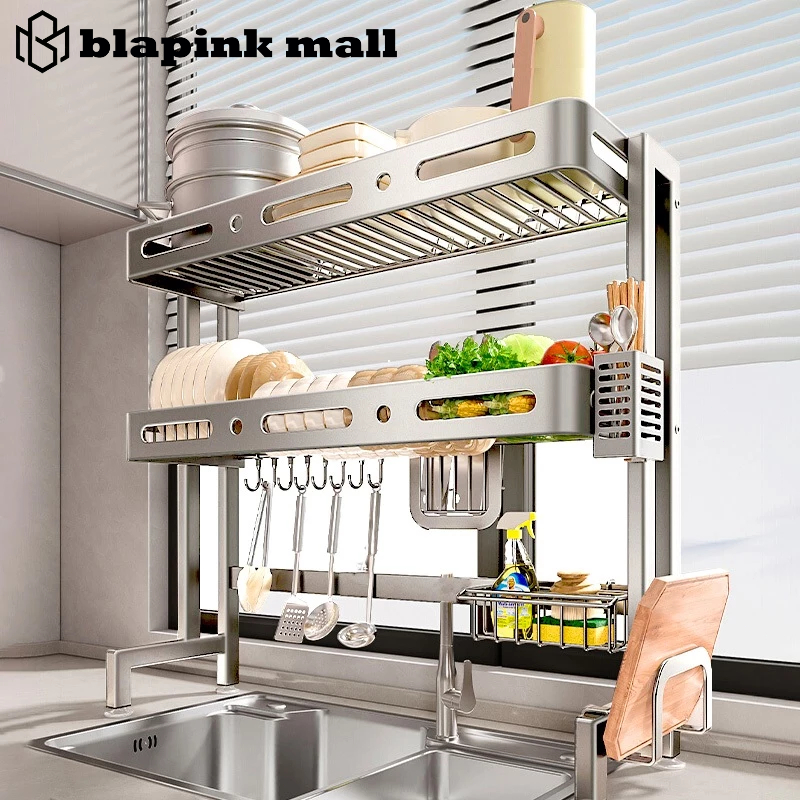 Jual Rak Piring 304 Stainless Steel Cuci Piring Wastafel Penyimpanan ...