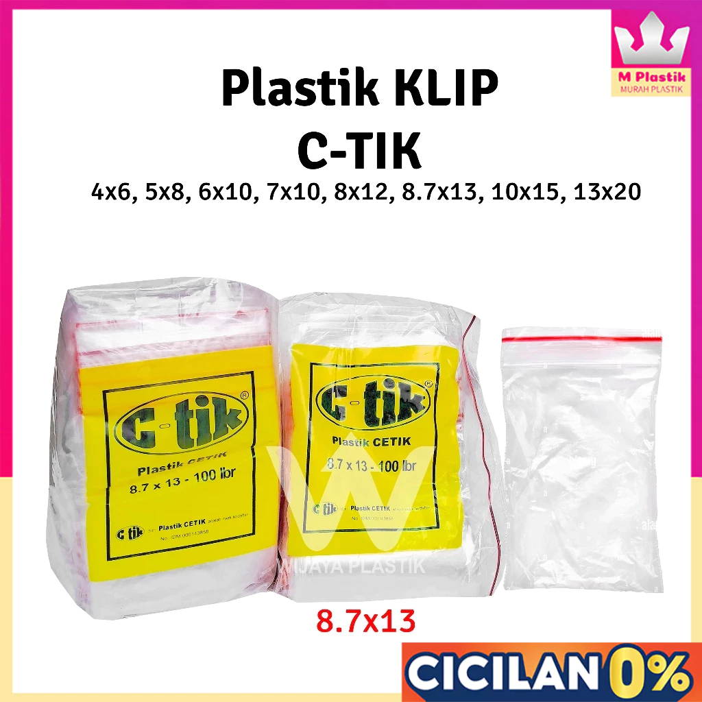 Jual Plastik Klip [C-Tik] ( 8.7x13 ) --- 100 pcs @Pack | c-tik ctik ...