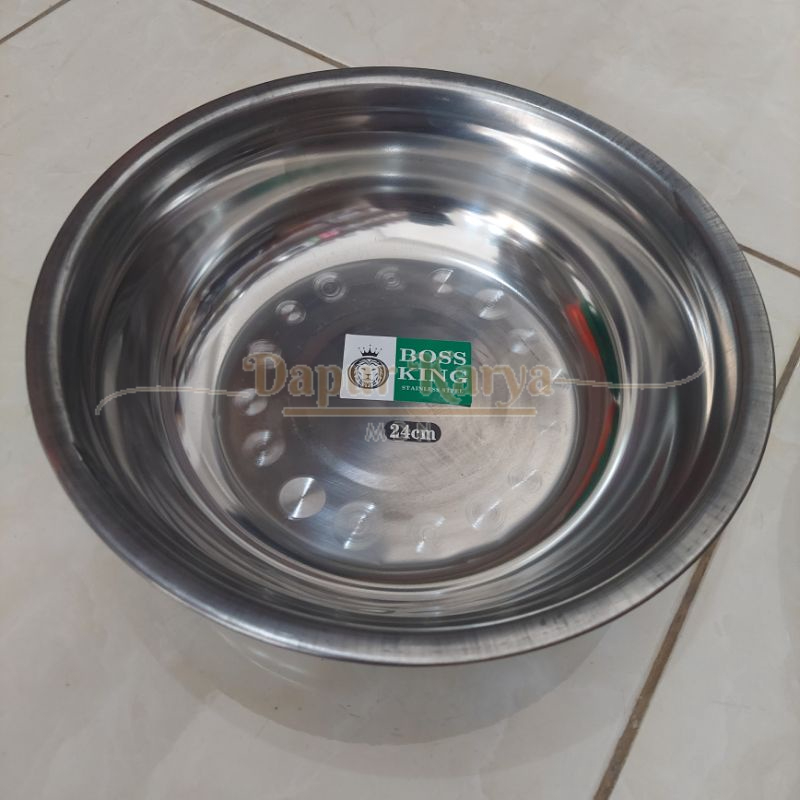 Jual Baskom / Mangkok Basin Stainless Boss King 16 18 20 22 cm Kobokan ...