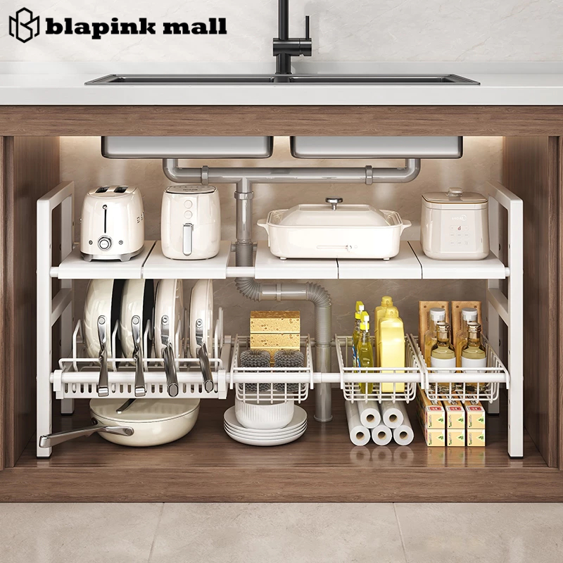 Jual Bawah Rak Wastafel Dapur Rack Kitchen Organizer Kitchen Storage ...