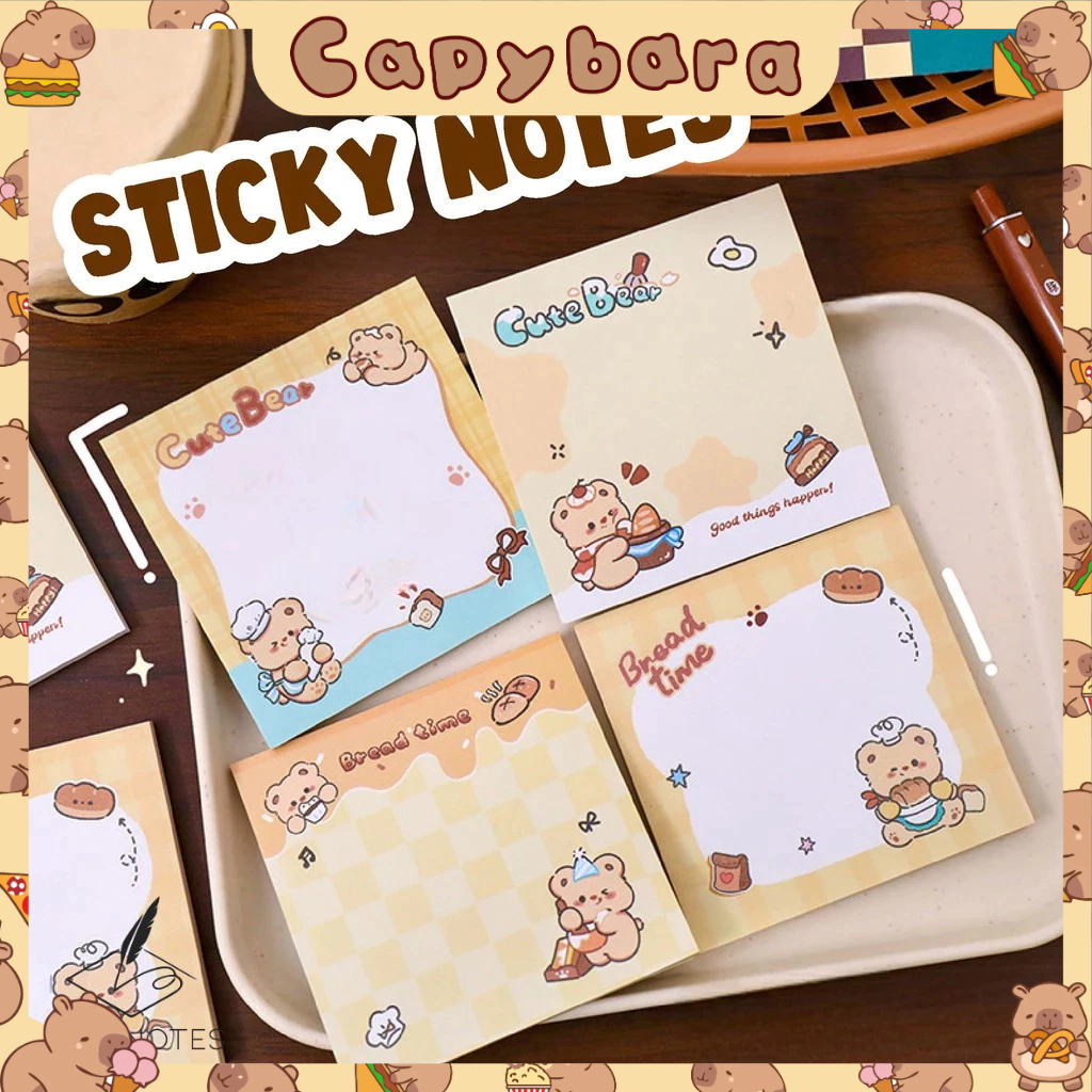 Jual CAPY Sticky Notes Capybara Catatan Post Memo Unik Kapibara Isi 50 ...