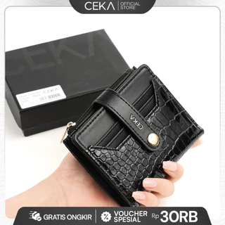 CEKA Dompet Wanita Dompet Lipat Wanita Tas Wanita Kartu Dompet Mini Cewek Card Holder Kecil Kekinian Kulit Croco - Fenne Wallet