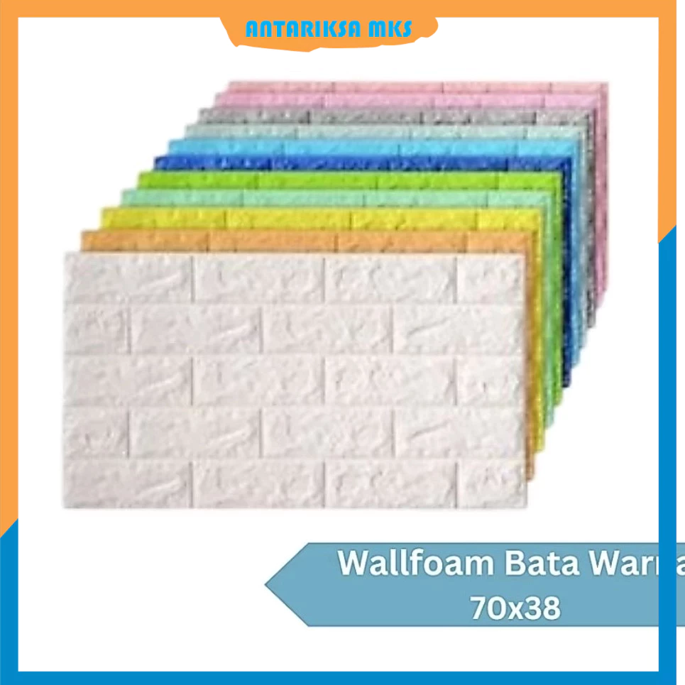 WALLPAPER FOAM 70x38 cm/ WALPAPER DINDING TEBAL Motif BATA 3D | Rp4.990