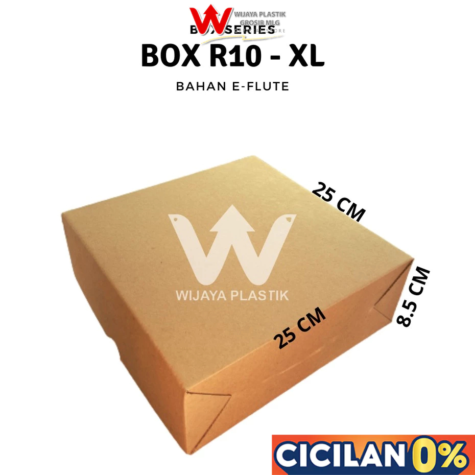 Jual [50Pcs] Box E Flute ( R10XL ) 25x25 ( Polos ) --- 50 pcs @1/2 PACK ...
