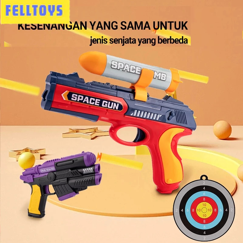 Jual Mainan Pistol Pistolan Merakit Gun 2 IN 1 Peluru Berwarna Soft ...