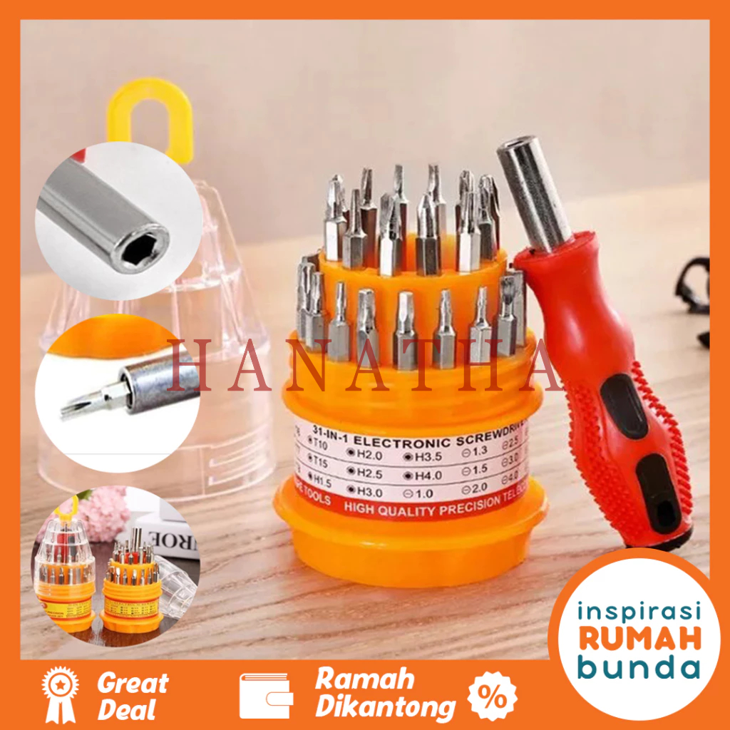 Jual Obeng Set Multi 31 in 1 MINI Magnetic Multifungsi Toolkit ...